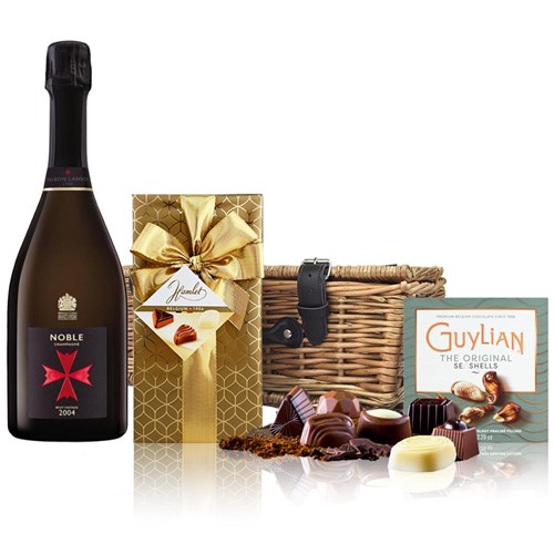 Noble Champagne Brut Vintage 2004 75cl And Chocolates Hamper